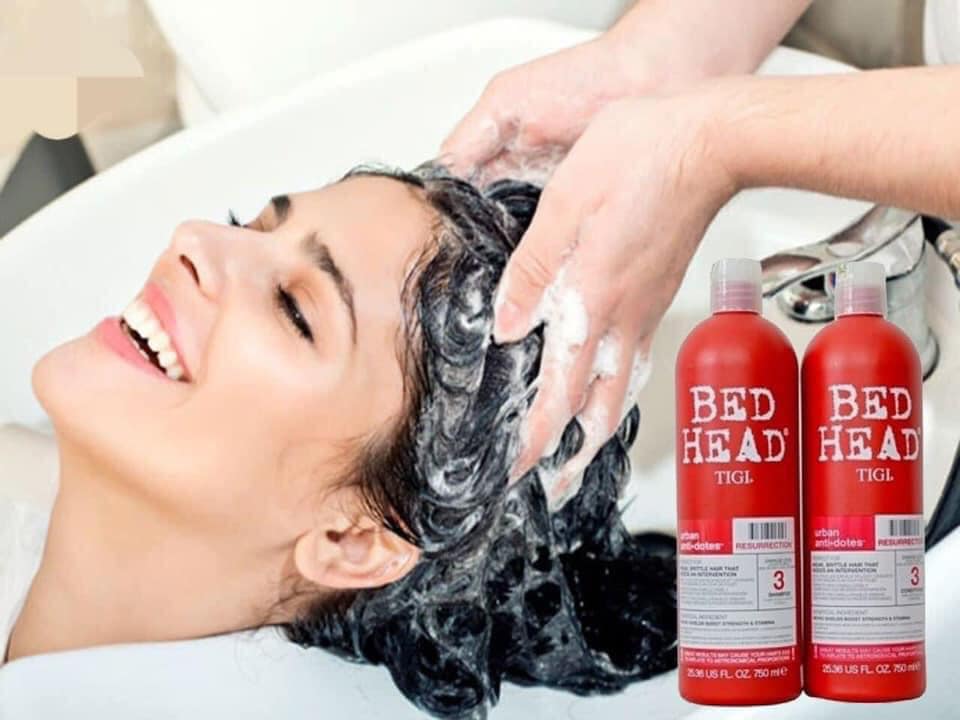 Bộ Dầu Gội + Dầu Xả Tigi Bed Head Đỏ 750ml - Chính Hãng