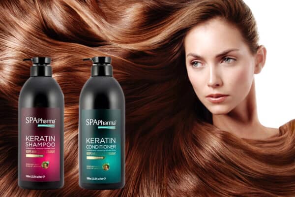 Cặp Dầu Gội Xả Spapharma Keratin 1000ml/Chai